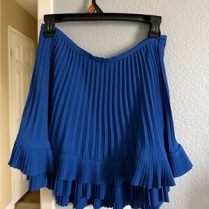 Banana Republic Royal Blue Pleated Mini Skirt